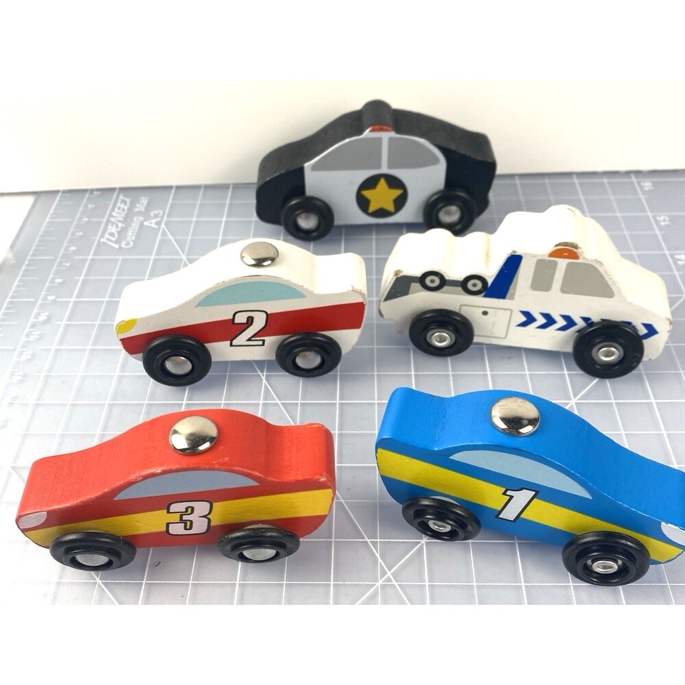 Melissa & Doug Wooden Cars Lot of 5 Replacements